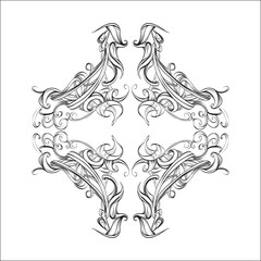 decorative elements in vintage style for decoration layout, fram