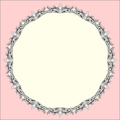 decorative elements in vintage style for decoration layout, fram