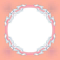 decorative elements in vintage style for decoration layout, fram