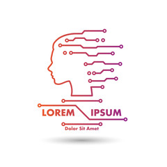 Techno head template design