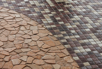 Texture of outdoor tiles.