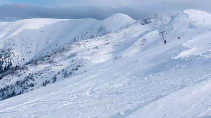 Winter in ski resort Vratna, Slovakia