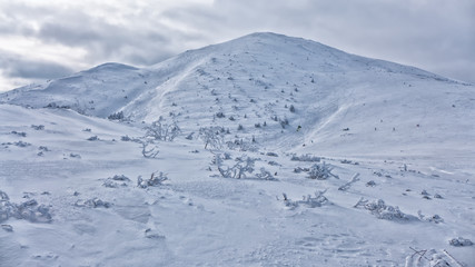 Winter in ski resort Vratna, Slovakia