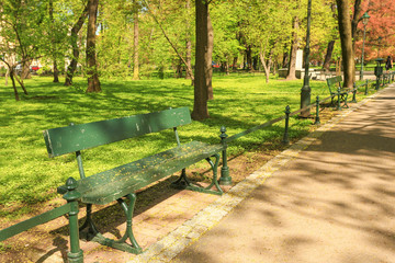 Ławka na Plantach - Kraków © Rochu_2008