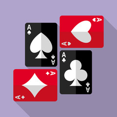 Four aces playing cards