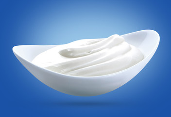 Obraz na płótnie Canvas Sour cream isolated. 