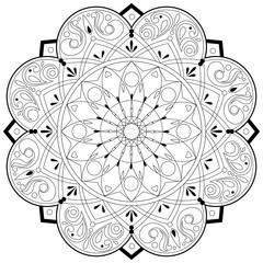 Adult Coloring Book Mandala Pattern - vector eps10