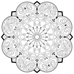 Adult Coloring Book Mandala Pattern - vector eps10