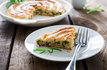 Burek with cheese and herbs