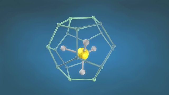 Methane Hydrate Molecule Structure.