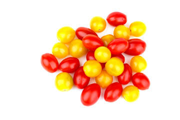 Yellow and red tomato cherry
