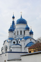 Fototapeta na wymiar Cathedral of the Holy Virgin in the city of Gatchina, Leningrad region in the spring of 2016.
