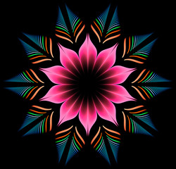 Abstract fractal illustration for creative design