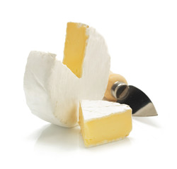 piece of cheese cheese isolated on white