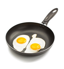 fried egg in frying pan
