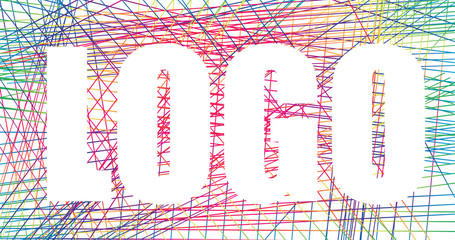 Inverse logo design contrast rainbow net