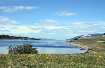 Obraz premium Harberton estate is the oldest farm of Tierra del Fuego and an important historical monument of the region.