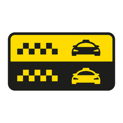 Vector taxi icon. Taxi car sign.  Public transport symbol.