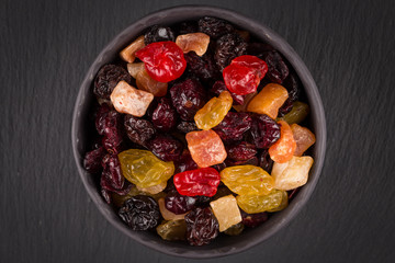 Mix variety of dried fruit