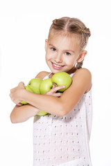 Charming girl with an apple