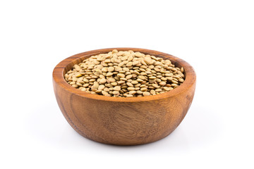 French green lentils in bowl