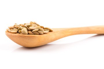 French green lentils in bowl