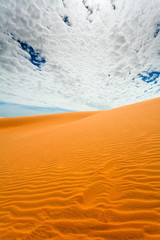 sandy desert and the sky
