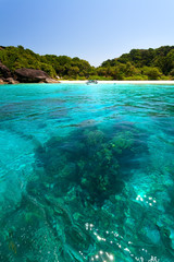 Turquoise sea, the island