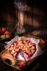 rhubarb chocolate tarte