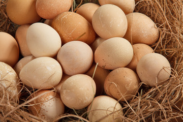 Basket with eggs