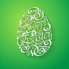 Happy Easter background with shadow