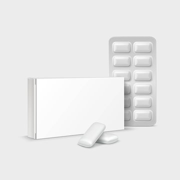 Pack Of Chewing Gum Isolated On White Background