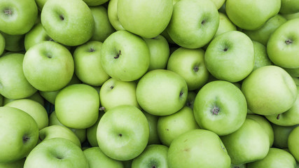 Green apples.  Group of green apples