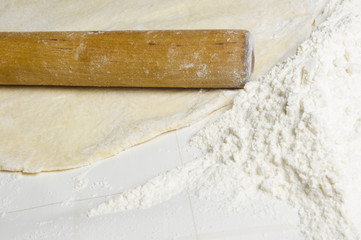 dough on a wooden Board