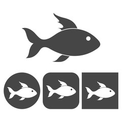Fish icon - vector icons set