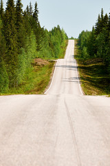 Finnish road in spring