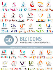 Large set of business line logos