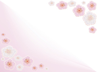 Beautiful delicate pink cherry background for website banners and greetings