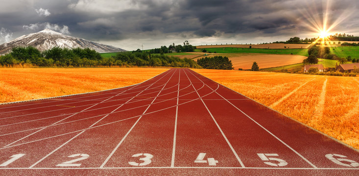 Running Athletics track