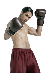 confident male boxer