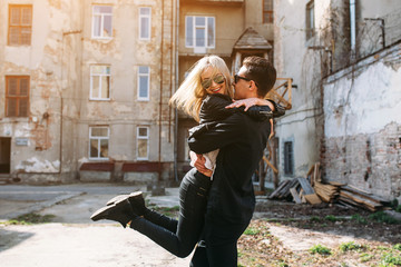 Young beautiful couple