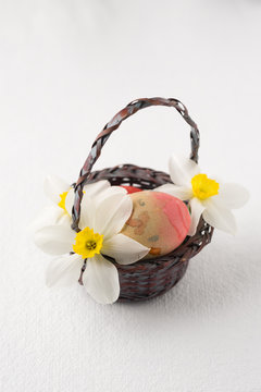 basket with easter egg
