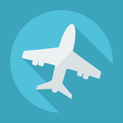 Flat modern design with shadow icon plane