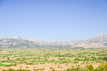 picturesque plateau in Greece on the island of Crete