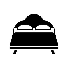 Fototapeta na wymiar bed black simple icon