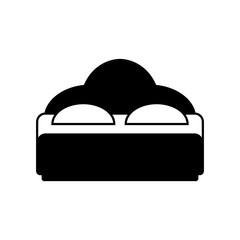 bed black simple icon