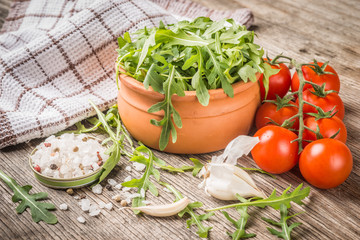 Preparing fresh healthy salad