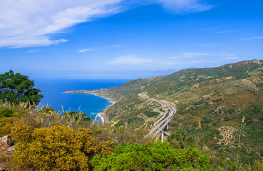 Beautiful summer view of the coast of Sicily