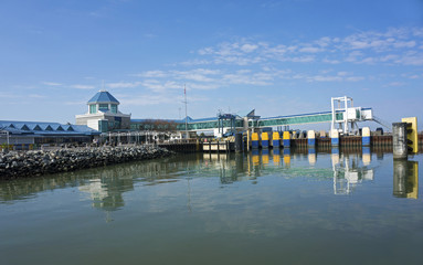 Car ferry terminal on the Delaware Bay.