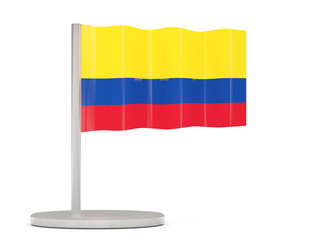 Pin with flag of colombia